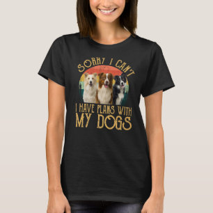 Border Collie Dog für Männer Frauen Vintag Retro T-Shirt
