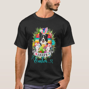 Border Collie Dog in Ostereier Basket Bunnies Ha T-Shirt