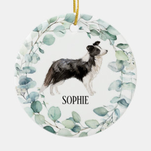 Border Collie Dog Keramik Ornament