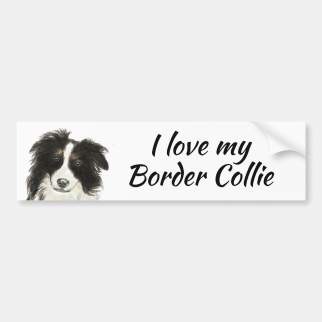 Border Collie Dog Liebe mein Zitat Autoaufkleber (Vorne)