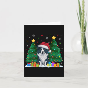 Border Collie Dog liebt Weihnachtsmannmütze Ugy We Karte