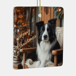 Border Collie Dog Lover Weihnachtsgeschenk Ornamen Keramikornament