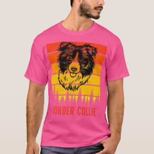 Border Collie Dog Lovers Sunset for Vater Mama Vat T-Shirt
