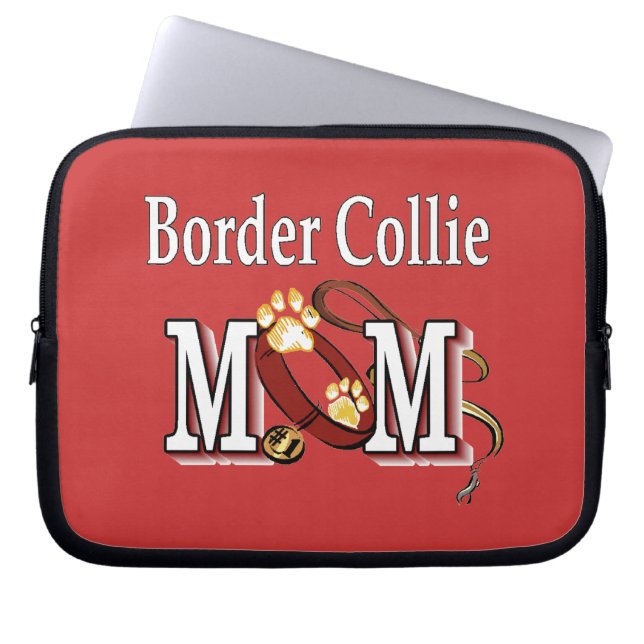 Border Collie Dog MAMA Laptopschutzhülle (Vorderseite)