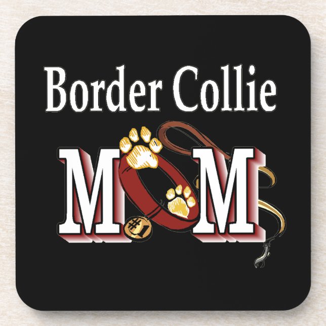 Border Collie Dog MAMA Untersetzer (Vorderseite)