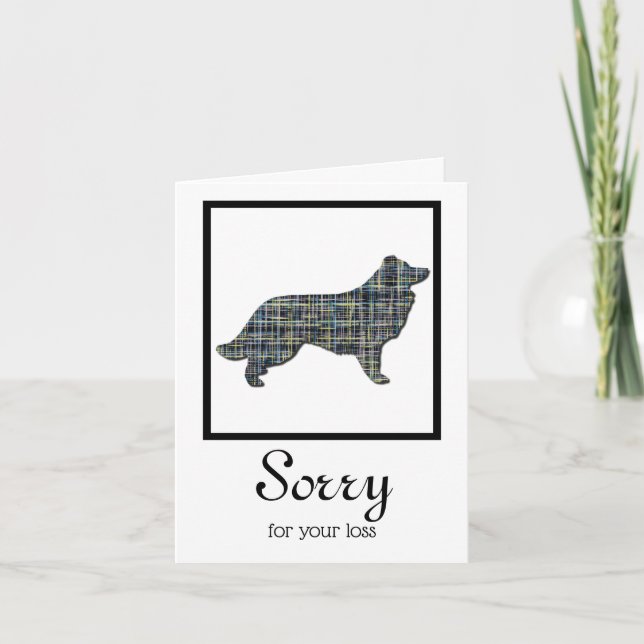 Border Collie Dog Pet Sympathy Card Karte (Vorderseite)