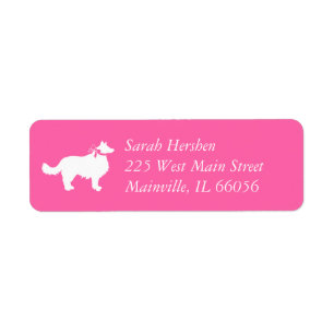 Border Collie Dog Pink