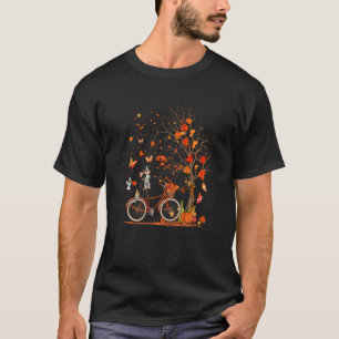 Border Collie Dog Pumpkin Fahrrad Herbstlaube Tree T-Shirt