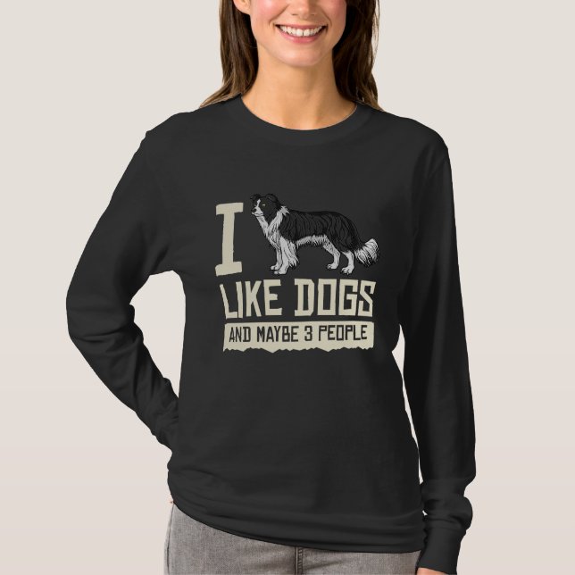 Border Collie Dog Puppies Owner Lover 1 T-Shirt (Vorderseite)