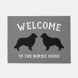 Border Collie Dog Rasse Silhouetten Fußmatte