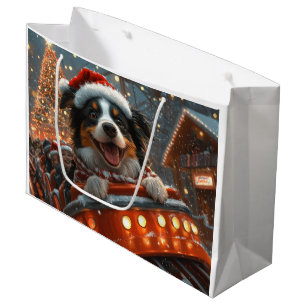 Border Collie Dog Roller Untersetzer Weihnachten Große Geschenktüte