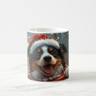 Border Collie Dog Roller Untersetzer Weihnachten Kaffeetasse