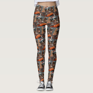 Border Collie Dog Roller Untersetzer Weihnachten Leggings