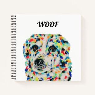 Border Collie Dog Square Notebook Notizbuch