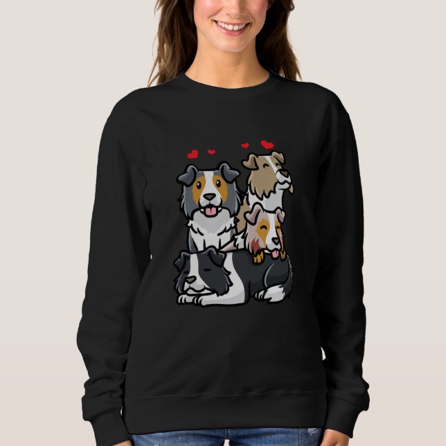 Border Collie Dog Sweatshirt (Vorderseite)