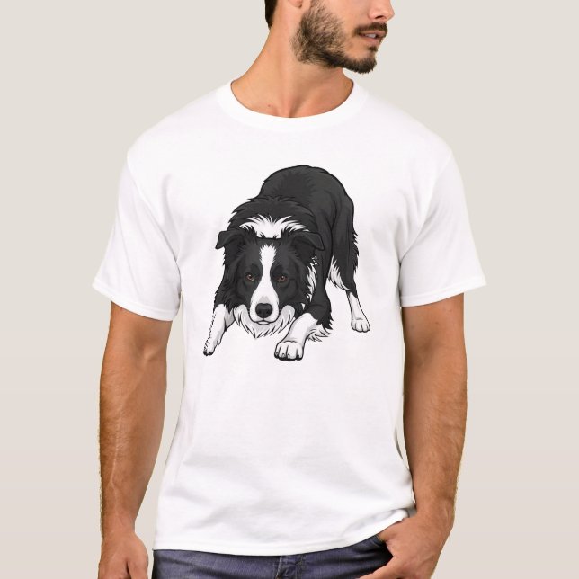 Border Collie Dog T-Shirt (Vorderseite)