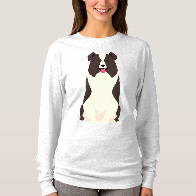 Border Collie Dog T-Shirt (Vorderseite)