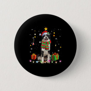 Border Collie Dog Tree Weihnachten Weihnachten Wei Button