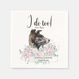 Border Collie Dog Wedding Cocktail Napkins Serviette