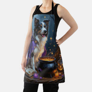 Border Collie Dog Whimsical Halloween Malerei Schürze