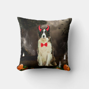Border Collie Dog zu Halloween-Kostüm Kissen