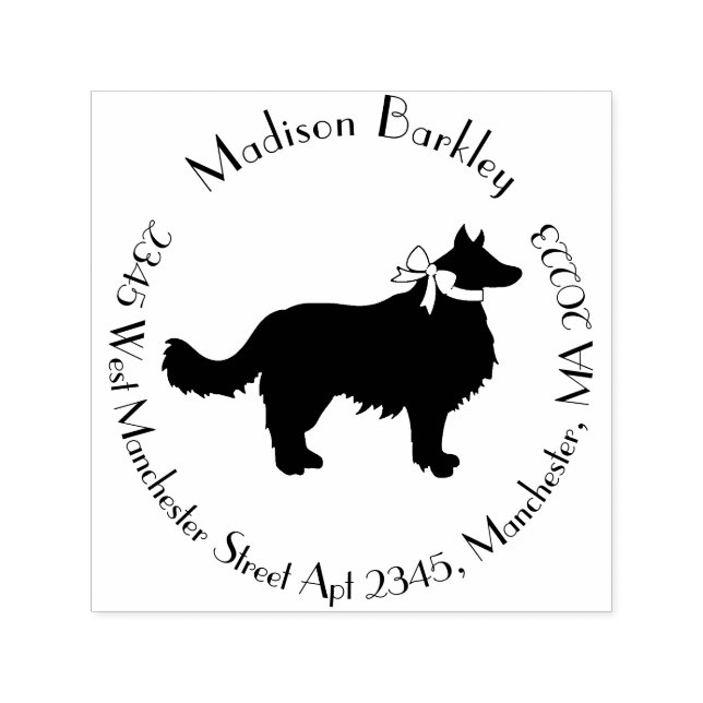 Border Collie Doppy Puppy Permastempel (Design)
