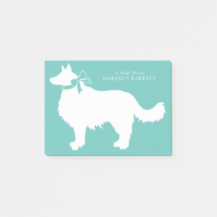 Border Collie Doppy Puppy Post-it Klebezettel