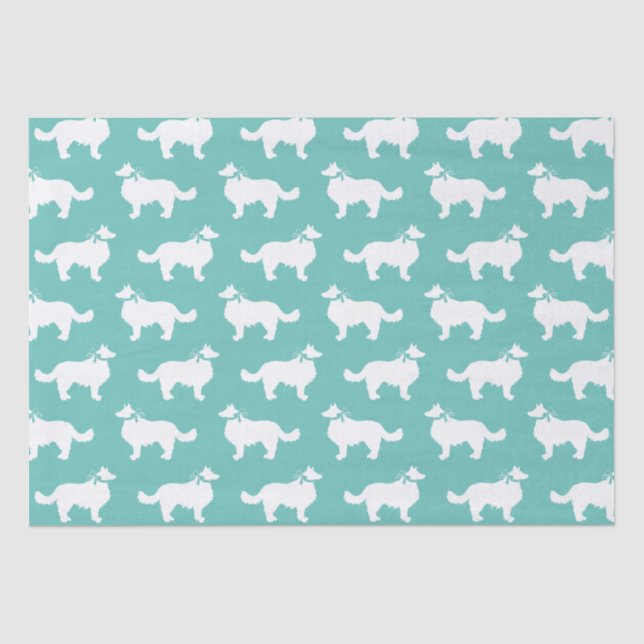 Border Collie Doppy Puppy Seidenpapier (Vorderseite)