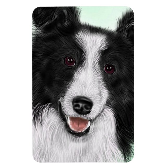 Border Collie Flexible Magnet (Vertikal)