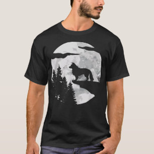 Border Collie Full Moon at Night Downer Border T-Shirt