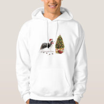 Border Collie Funny Christmas Dog mit Baum