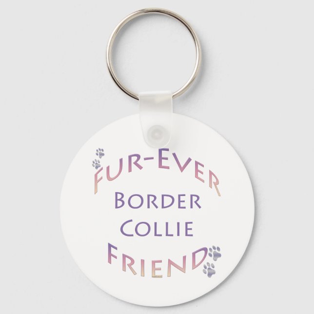 Border Collie Furever Schlüsselanhänger (Vorderseite)