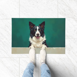 Border Collie Fußmatten Kunst Fußmatte