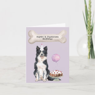 Border Collie Geburtstag Feiertagskarte