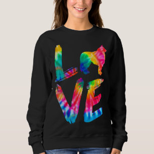 Border Collie Gefärbte Krawatte Liebe Dog Mama Vat Sweatshirt