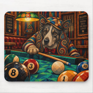 Border Collie, Geometrisches Mosaik Mousepad
