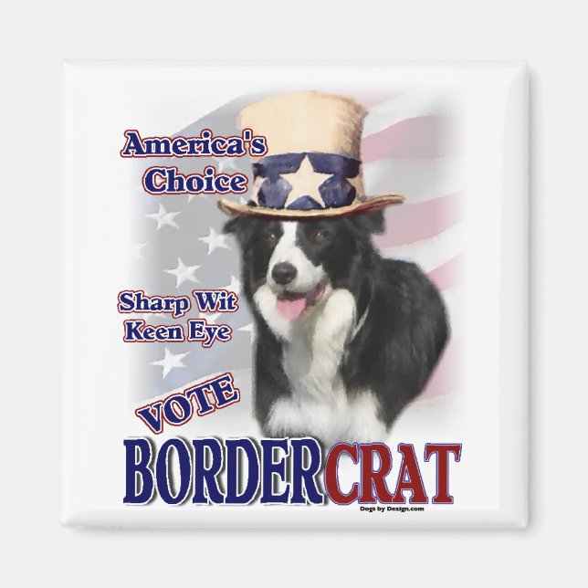 Border Collie Geschenke Magnet (Vorne)
