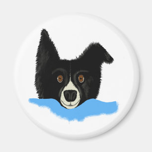 Border-Collie-Gesicht Magnet