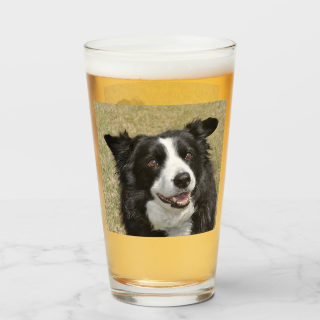 Border Collie Glas (Rückseite (gefüllt))
