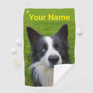 Border Collie Golf Handtuch