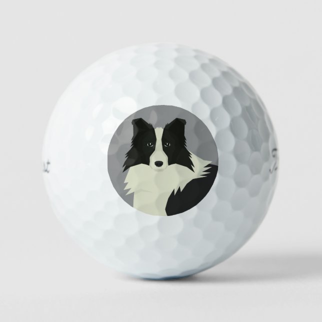 Border Collie Golfball (Vorderseite)