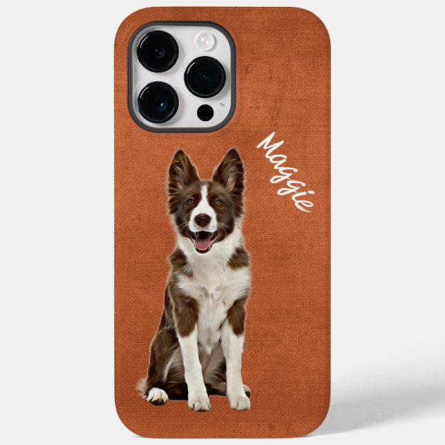 Border Collie Grunge Case-Mate iPhone Case (Rückseite)