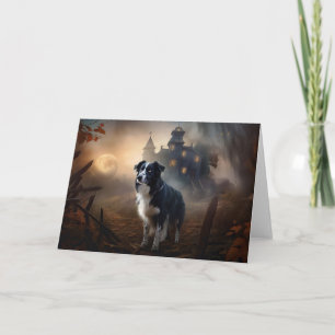 Border Collie Halloween Beängstigend Karte