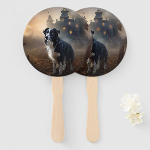 Border Collie Halloween Gruselig Fächer