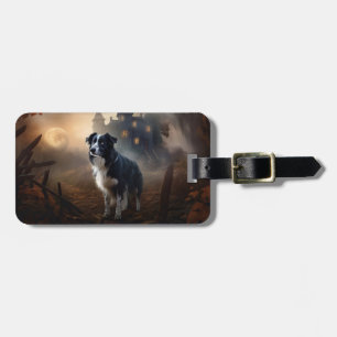 Border Collie Halloween Gruselig Gepäckanhänger