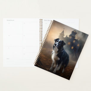 Border Collie Halloween Gruselig Planer
