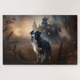 Border Collie Halloween Gruselig Puzzle