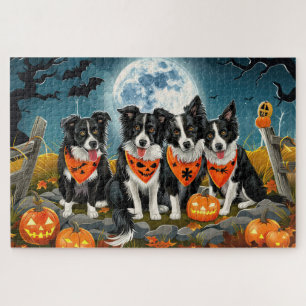 Border Collie Halloween Gruselig Puzzle