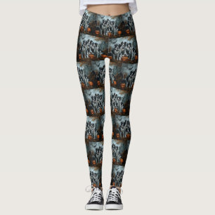 Border Collie Halloween Nacht Hunde-Spaß Leggings