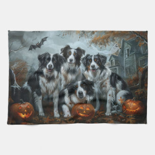 Border Collie Halloween Night Doggy Delight Geschirrtuch